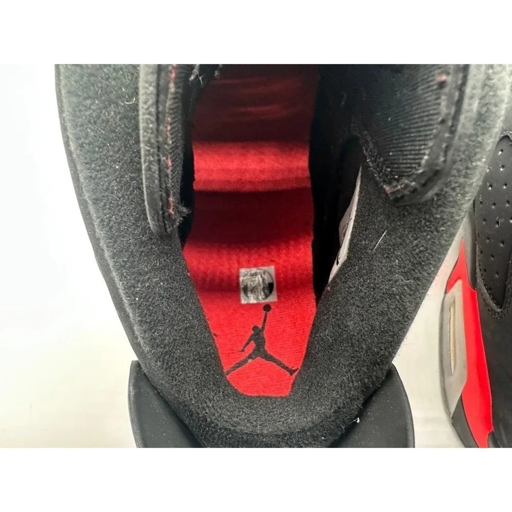 Jordan 6 Retro Infrared Black Red Basketball Sneakers 384664-060 Mens